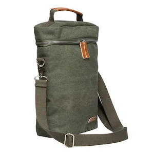 Wine Boxes: Kayce Olive Green Insulated Double Wine Bag