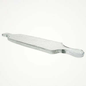 New Arrivals: Handblown Hammered Glass Long Serving Board