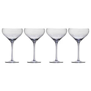 Dimpled Midnight 4pk Coupe Glass