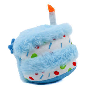 Birthday Cake Squeaky Toy - Blue