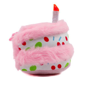 Birthday Cake Squeaky Toy - Pink
