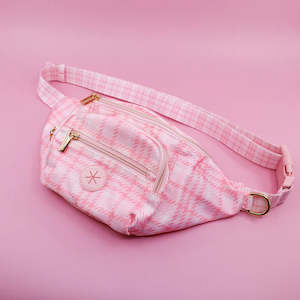 Bags: Pink Houndstooth - The Ultimate Bumbag