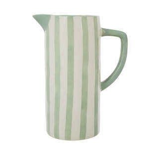 Gifts Under 50: Hollis Ceramic Jug White & Green Stripe