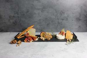 Gabel Teller: Slate Tray with Matte Black Handles