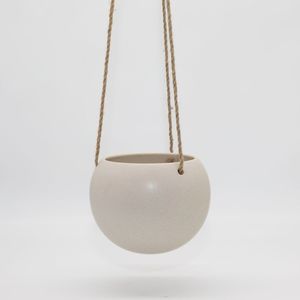 Gardening: Orbit Hanging Planter Oatmeal