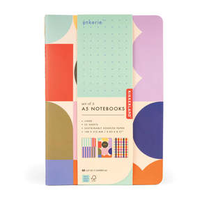 Kikkerland Inkerie A5 Notebooks 3pcs Set