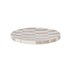 Gifts Under 250: Amalfi Sachi Check Tray White & Beige
