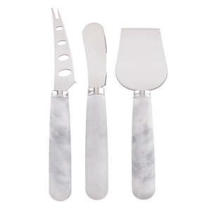 Davis & Waddell Nuvolo Marble Long Cheese Knives 3pcs Set