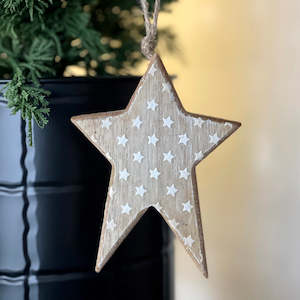 Christmas: Wooden Hanging Star
