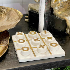 Cards: Tic Tac Toe White Marble