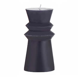 Candles: Totem Candle Black 15x7.5cm