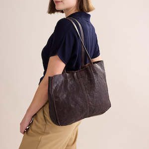 Tumbled Baby Unlined Tote Chocolate