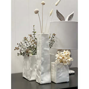 Ceramics: Porcelain Bag Vase