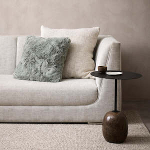 Cushions: Pele Faux Fur Seafoam Cushion