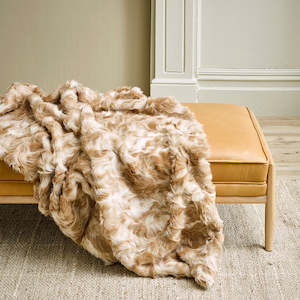 Heirloom Faux Fur Throw Vintage Squirrel