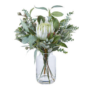 Pillowcases: King Protea Mix Glass Vase