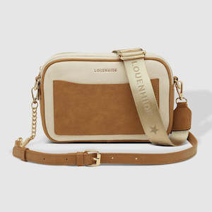 Jolene Canvas Crossbody Bag Cream/Camel