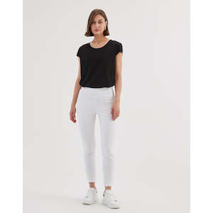 Tirelli: Straight Crop Pant High Ankle White