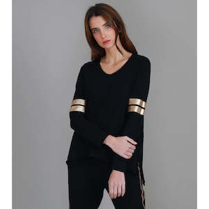 Kiara Twin Gold Stripe Tee