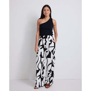 Sale: Metropolitan Cutout Print Wide Leg Pants