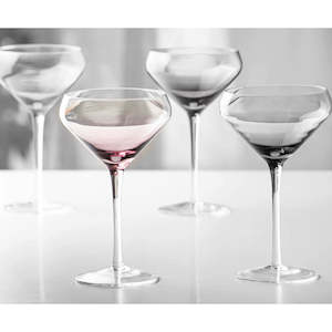 Prism Plum 4pk Coupe Glasses