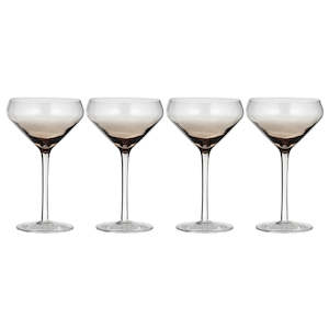 Prism Noir 4pk Coupe Glasses
