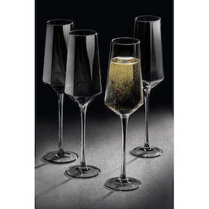 Glassware: Jaxon Charcoal 4pk Champagne Glass