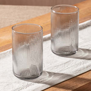 Savannah Ribbed 4pk Highball Glasses