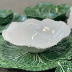 Kitchen Table: Melamine Pearl Bowl White 28cm