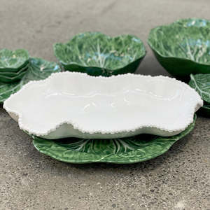Kitchen Table: Melamine Pearl Serving Dish White
