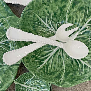 Kitchen Table: Melamine Pearl Salad Servers White