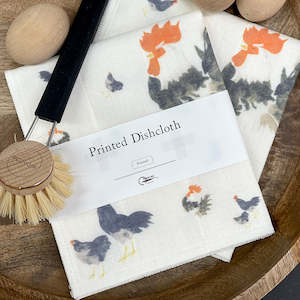 Linen: Nawrap Dish Cloth Rooster Hen