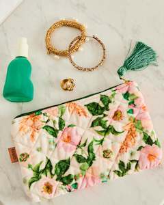 Juju Co: Sunday Stroll Velvet Cosmetic Bag