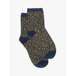 Antler: Leopard Sock Khaki