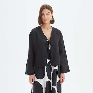 Tirelli: Tie Front Top Black