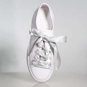 Footwear: Satin Silver Laces