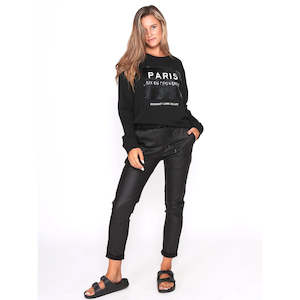 Riley Wax Jogger Black