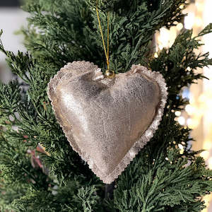 Christmas: Champagne Fabric Heart