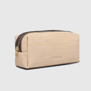 Brianna Makeup Bag Natural/Chocolate