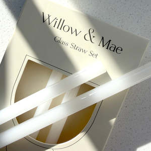 Eco Living: Cocktail Glass Straw Pk4 White