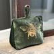 Velvet Bee Doorstop Green/Gold