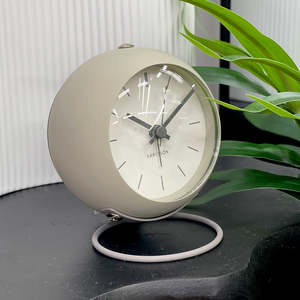 Globe Alarm Clock Warm Grey