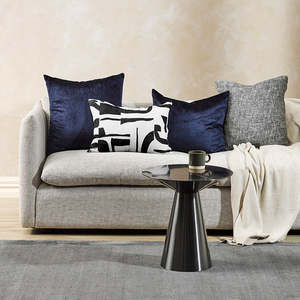 Isla Cushion Black 45x55 Feather Inner