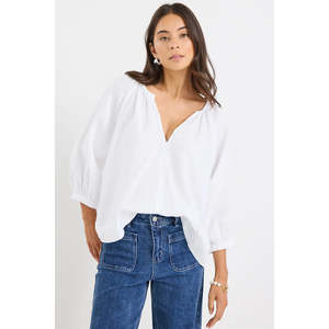 Revolutionary White Linen Top
