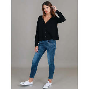 Apparel: Vienne Long Sleeve Cardigan Black