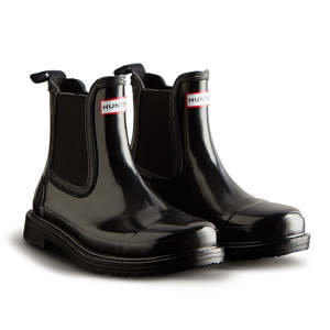 Women's Chelsea Commando Gloss Boot Black