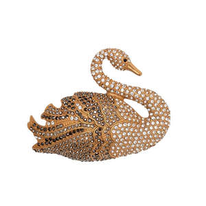Jewellery: Gilded Swan Brooch
