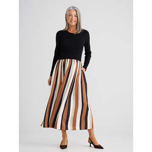 Apparel: Daphne Dress Oakley Stripe