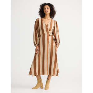 Apparel: Amor Wrap Dress Sienna Stripe