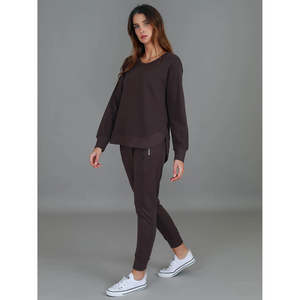 Charlette Curve Hem Sweater Truffle